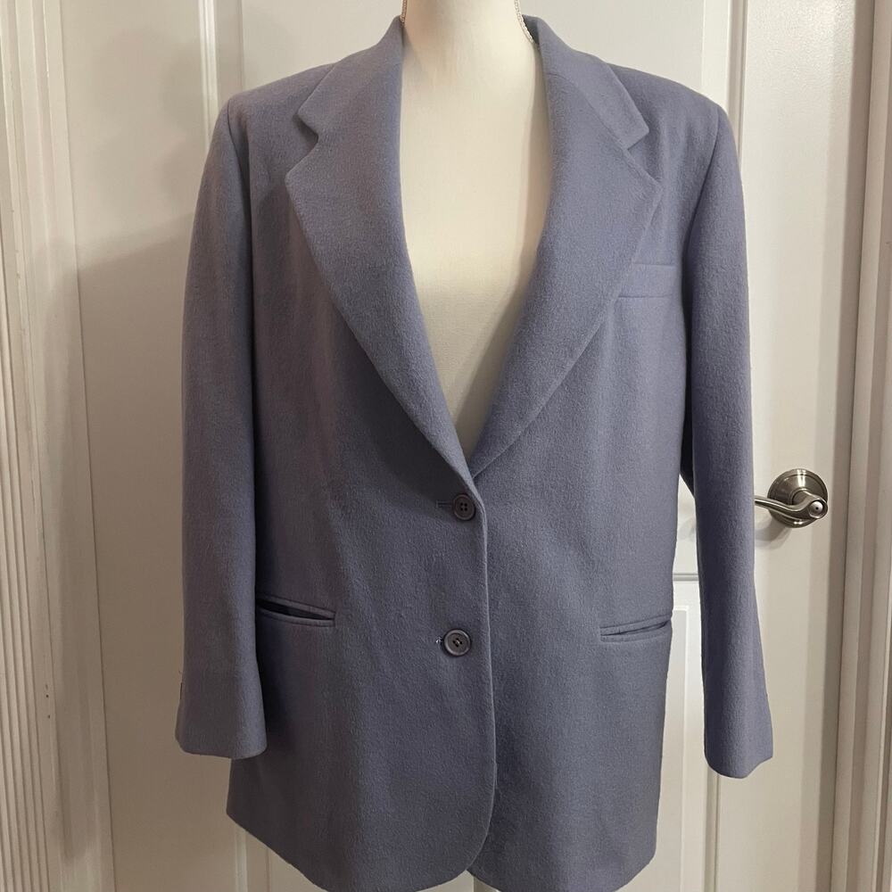 Vintage LL Bean Blazer Wool Cashmere Blend Womens 10 Petite USA Made